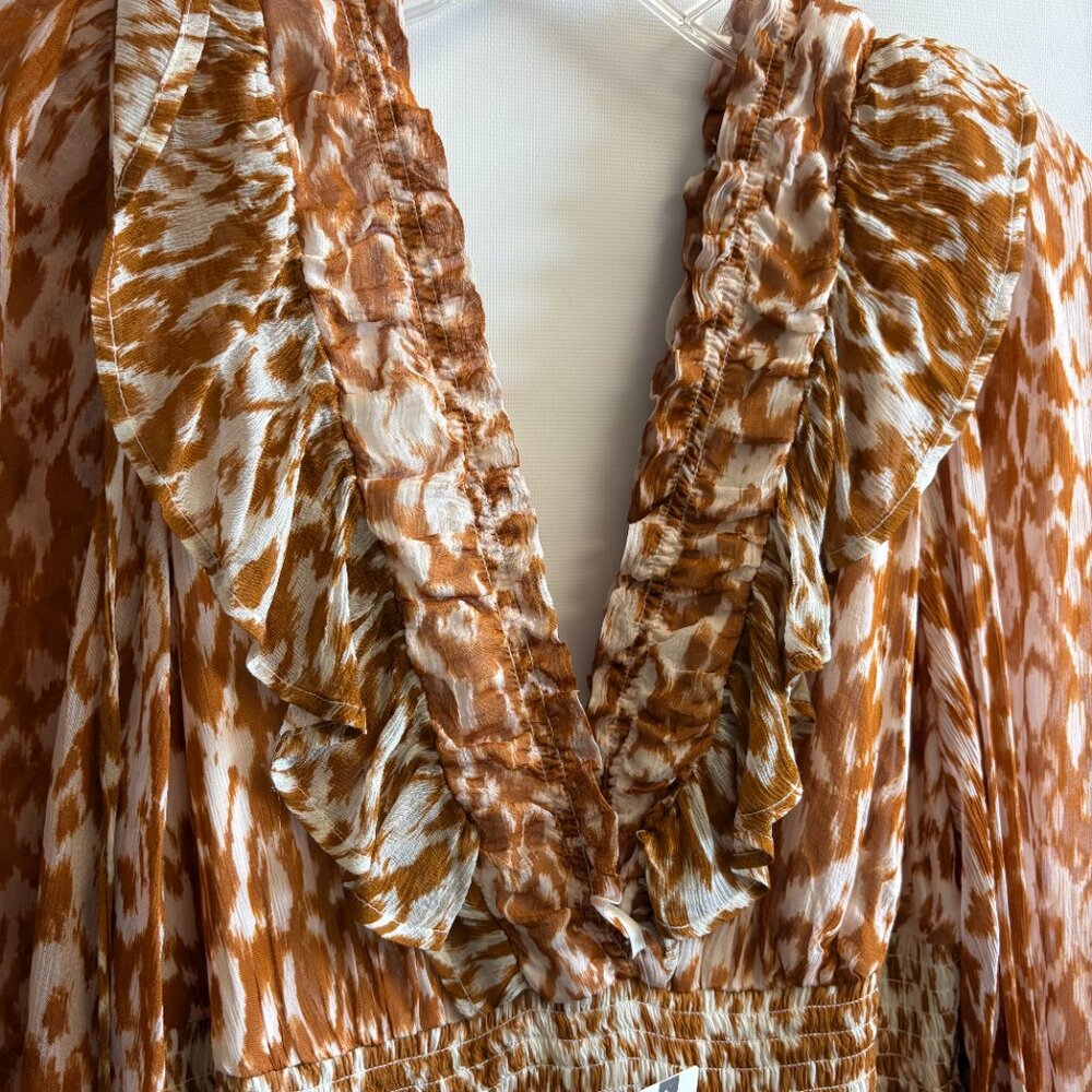 Anthropologie The Odetta Ruffled V-Neck Dress - Picture 5 of 8